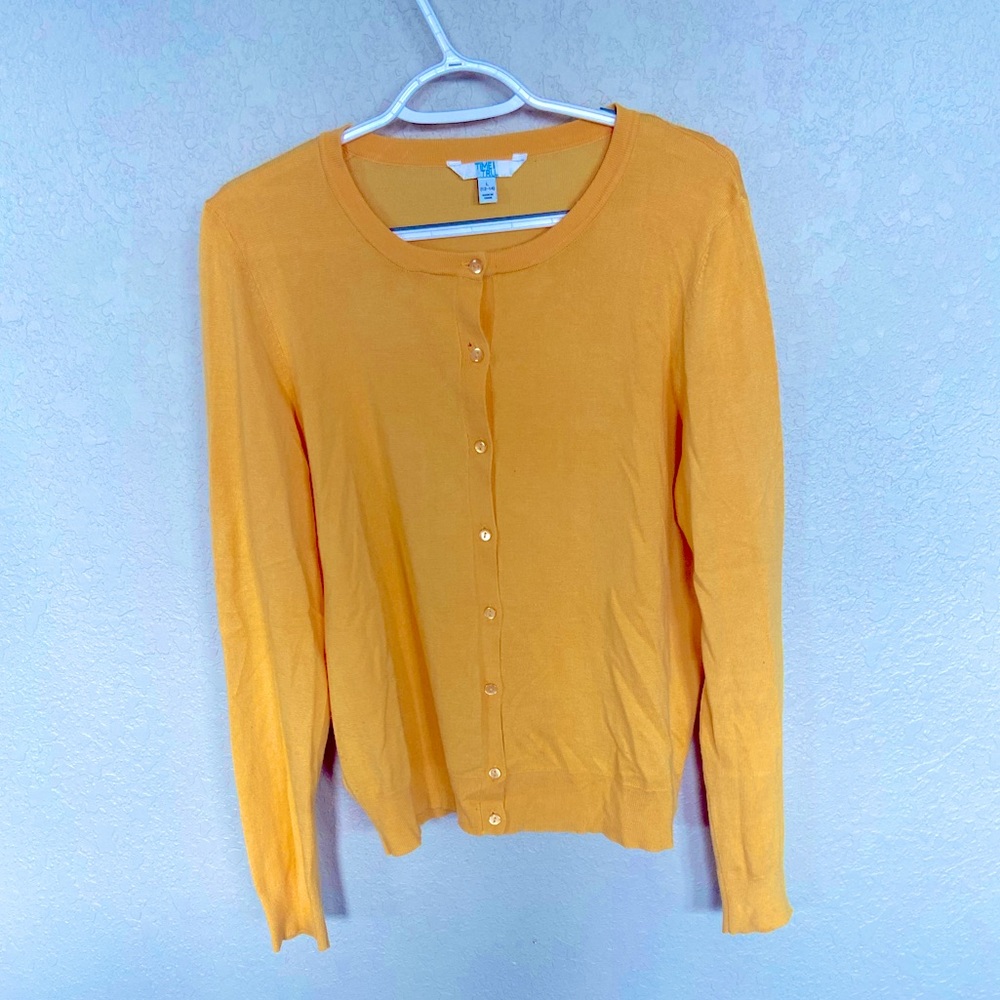 Yellow Button Up Sweater